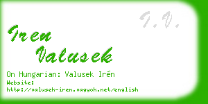 iren valusek business card