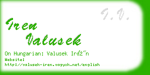 iren valusek business card